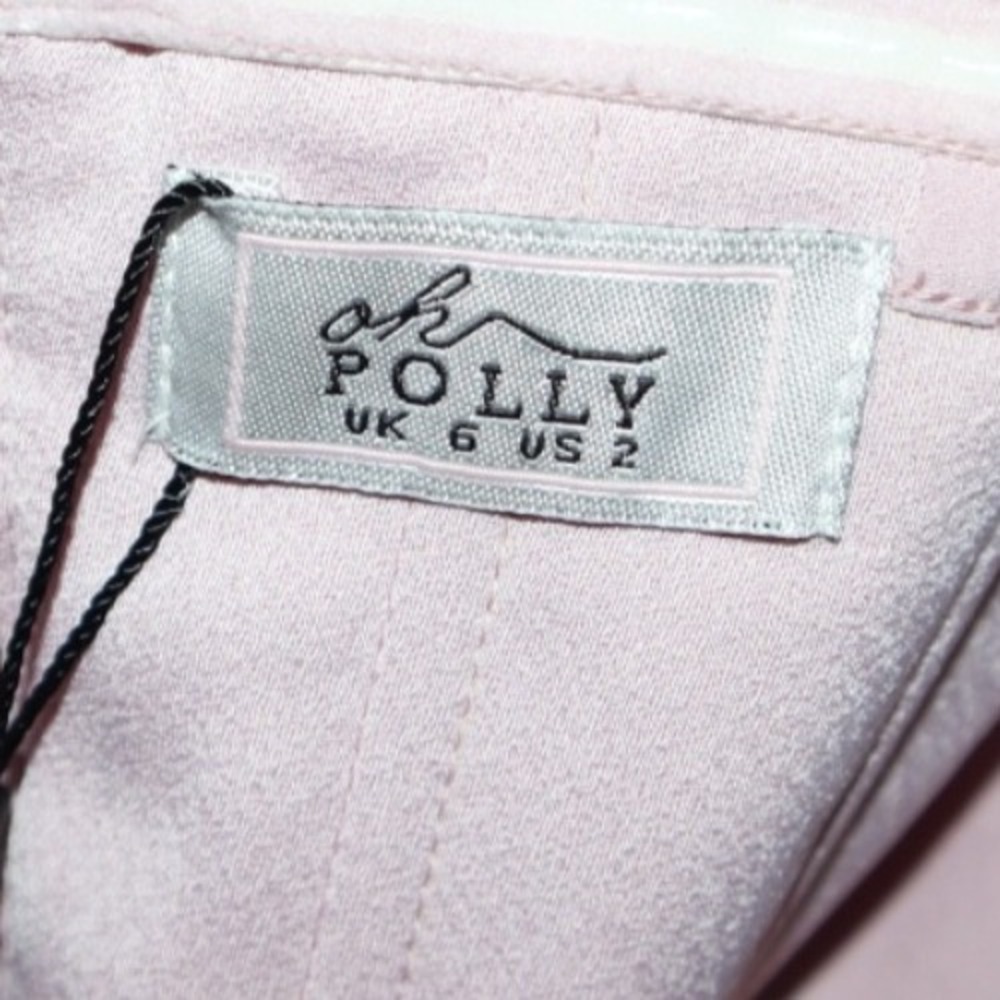 Oh Polly Cropped Corset Top Tank Women 6 Asymmetric Drape‎ Blush Pink NWT NEW - Picture 6 of 7